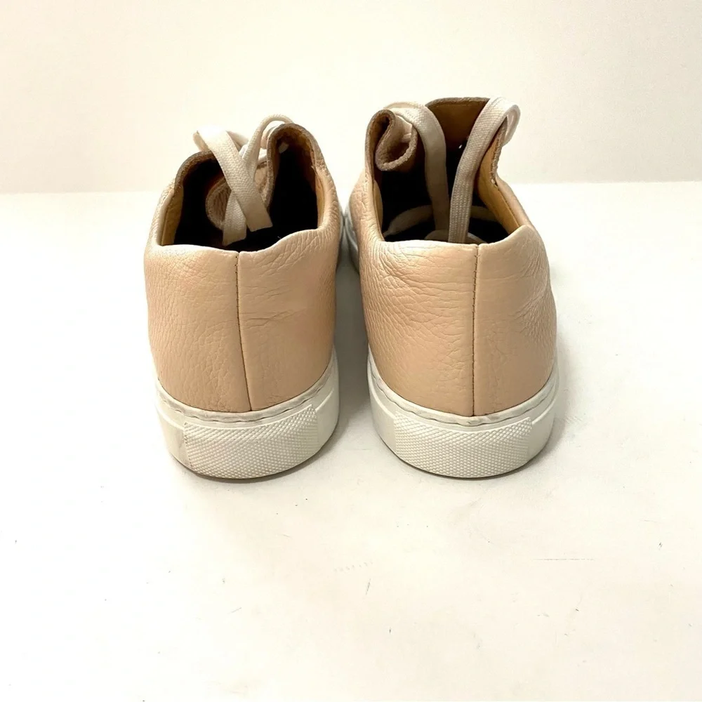 Soloviere Pebbled Leather Low Top Sneakers Shoes EU41 US 10.5 Italy Lace-up